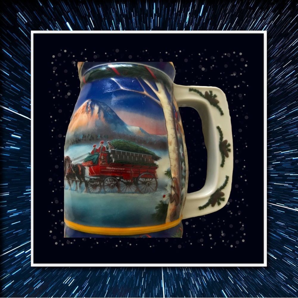 BUDWEISER 2000 Holiday in The Mountains Beer Stein